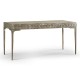 Cnoidal Cane Carved Metal Desk
