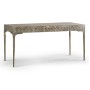 Cnoidal Cane Carved Metal Desk