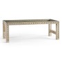 Cnoidal Cane Carved Cocktail Table