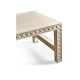 Cnoidal Cane Carved Cocktail Table
