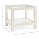 Cnoidal Cane Carved End Table