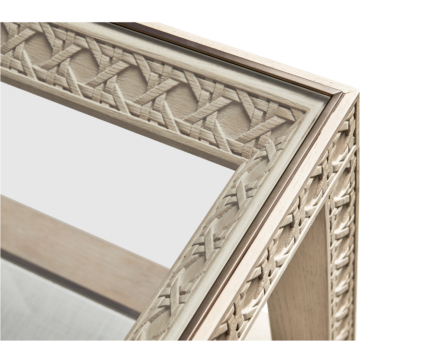 Cnoidal Cane Carved End Table