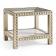 Cnoidal Cane Carved End Table