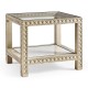 Cnoidal Cane Carved End Table
