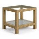 Cnoidal Cane Carved End Table
