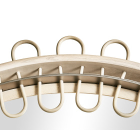 Vorticity Oval Rattan Mirror