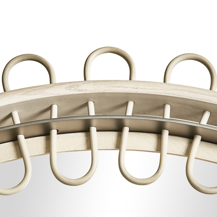 Vorticity Oval Rattan Mirror