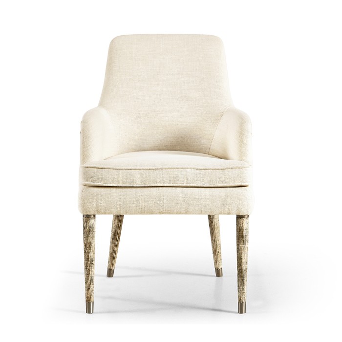 Shoal Linen & Grasscloth Host Chair
