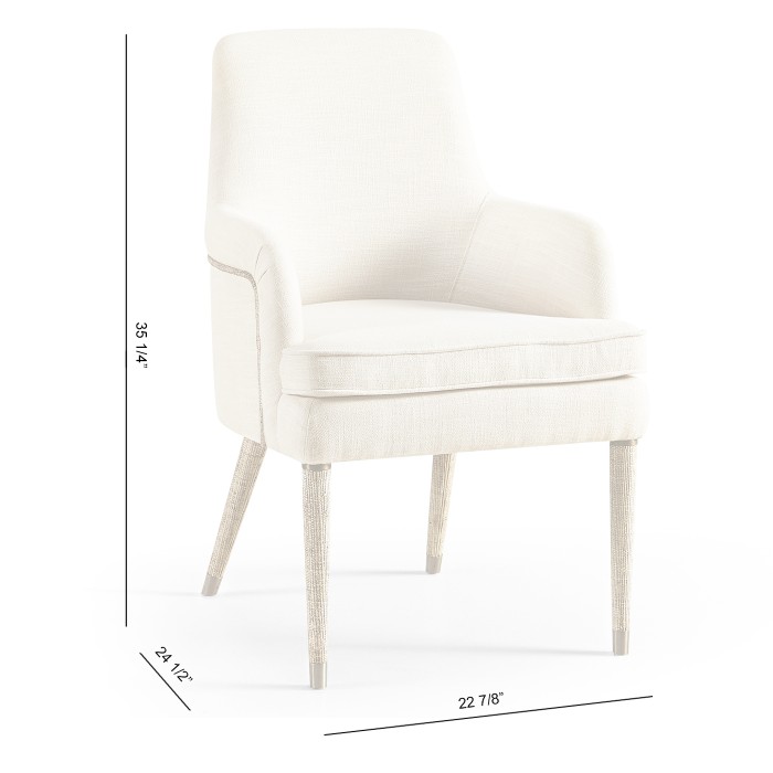 Shoal Linen & Grasscloth Host Chair