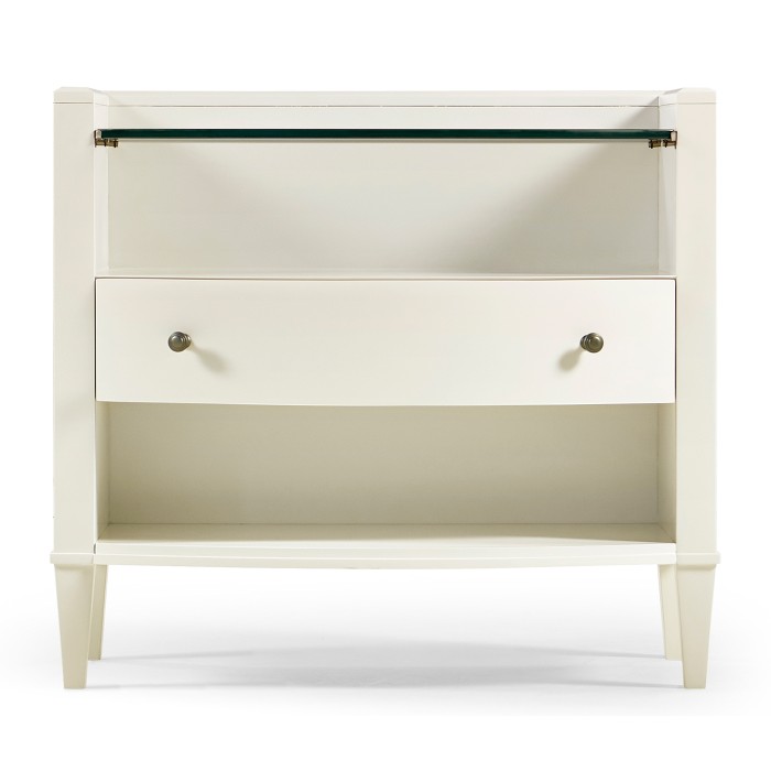 Coy Glass Shelf Nightstand
