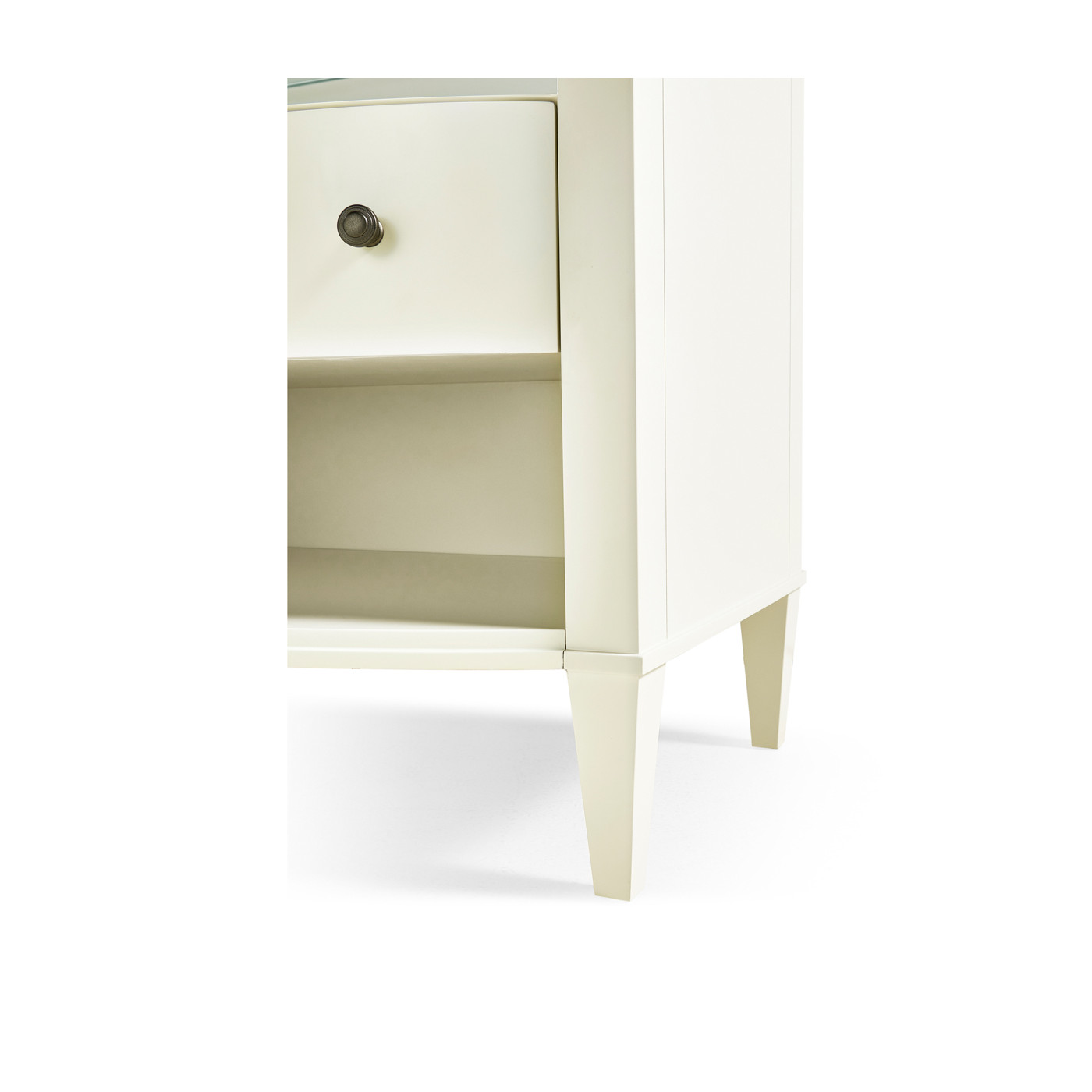 Coy Glass Shelf Nightstand