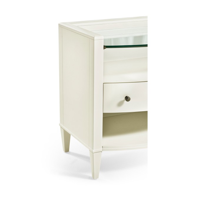 Coy Glass Shelf Nightstand