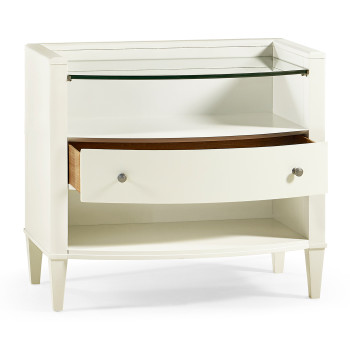 Coy Glass Shelf Nightstand