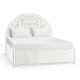 Moon Flower Half Round Carved Panel Bed
