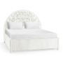 Moon Flower Half Round Carved Panel Bed