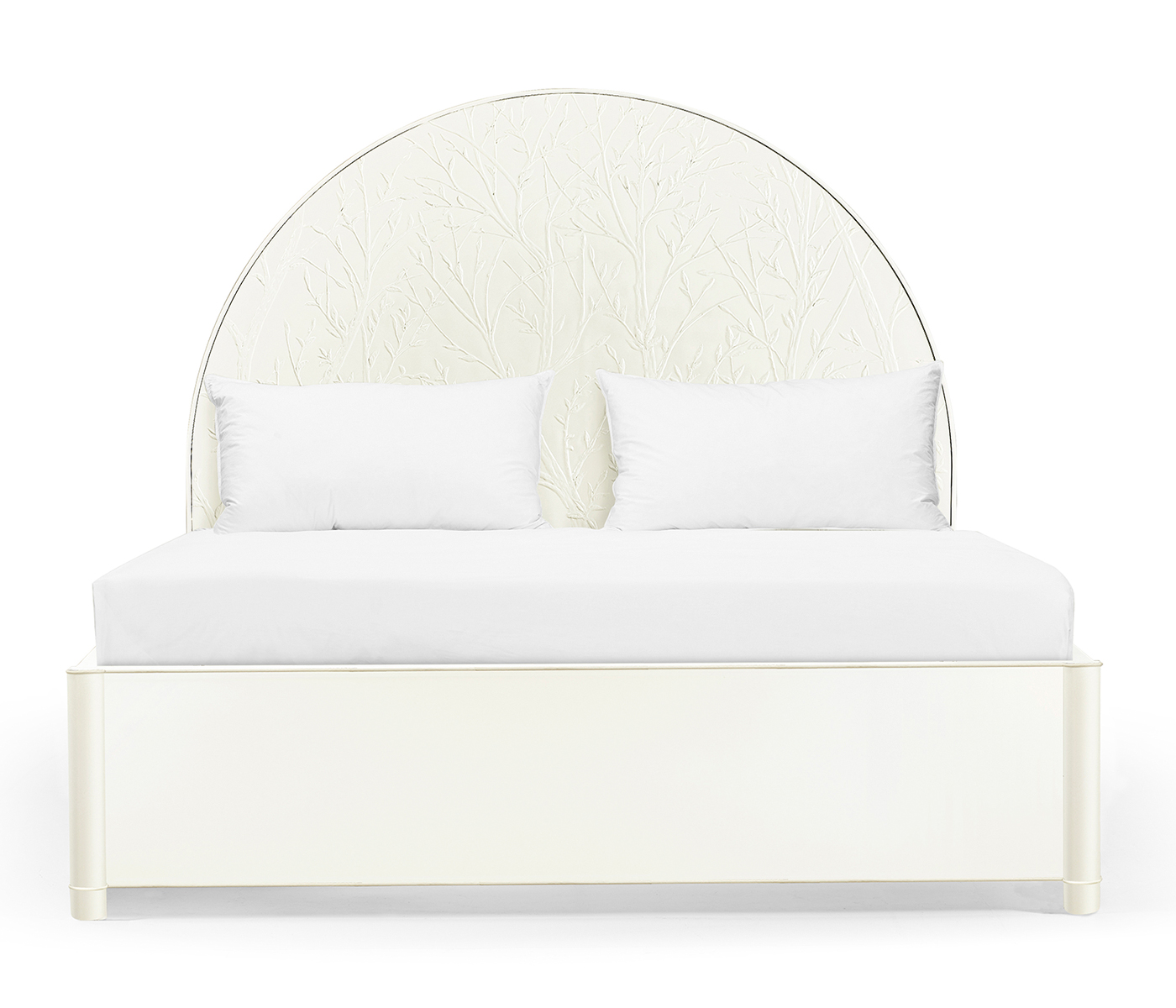 Bas Relief Half Round Panel Bed