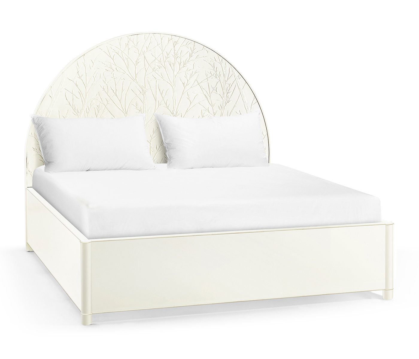 Bas Relief Half Round Panel Bed