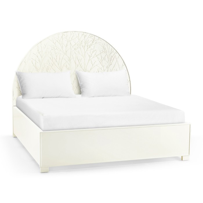 Bas Relief Half Round Panel Bed