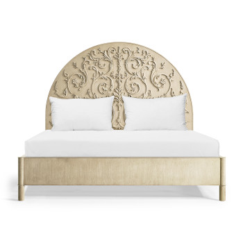 Moon Flower Carved Bed
