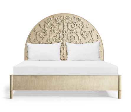 Moon Flower Carved Bed