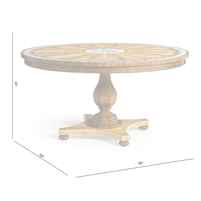 Vermeer Round Pedestal Dining Table 58