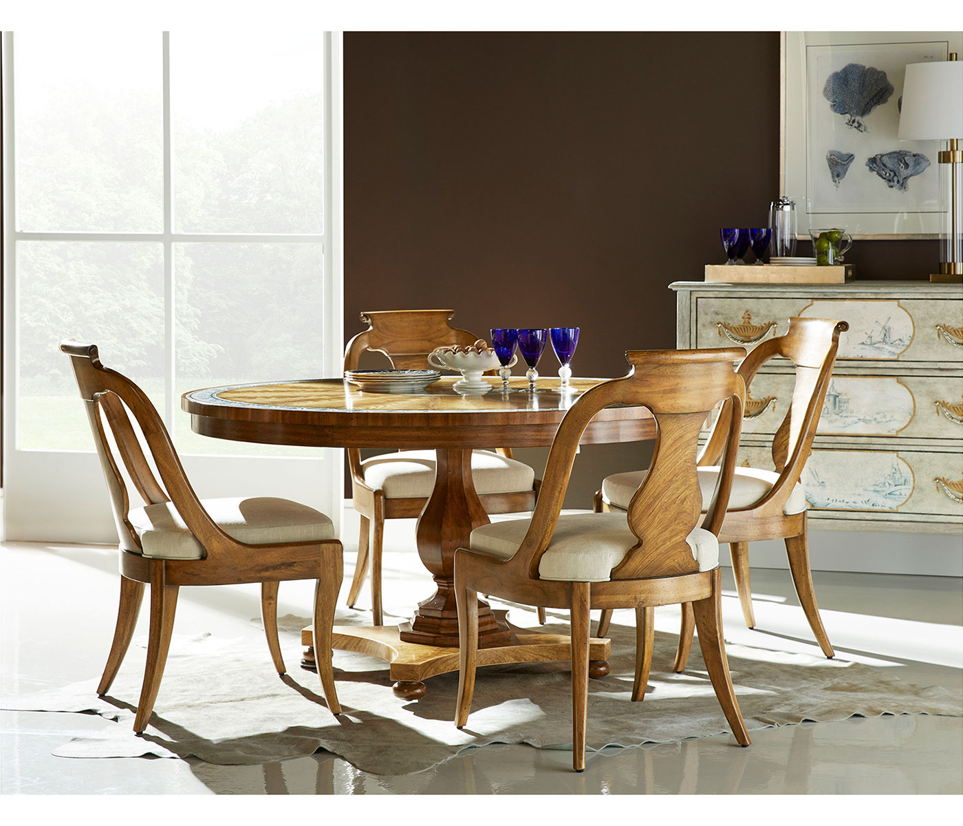 Vermeer Round Pedestal Dining Table