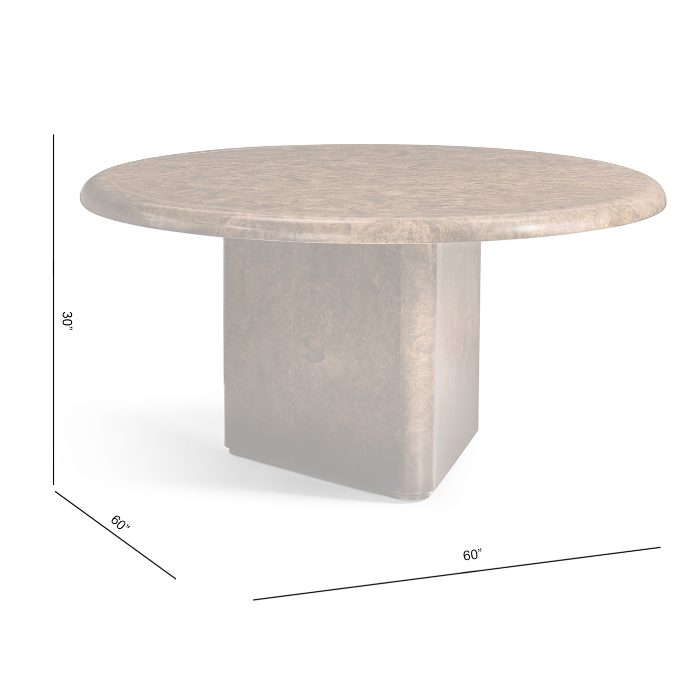 Jacques Round Dining Table 60