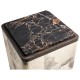 Truett Low Pedestal Table Black and White
