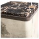 Truett Low Pedestal Table Black and White