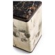 Truett Low Pedestal Table Black and White
