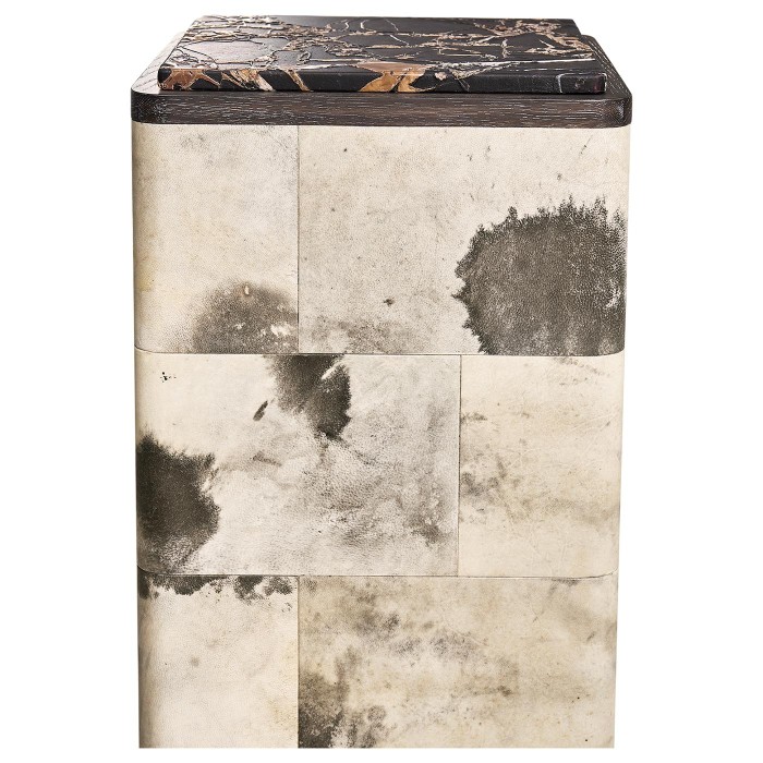 Truett High Pedestal Table Black And White