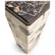 Truett High Pedestal Table Black And White