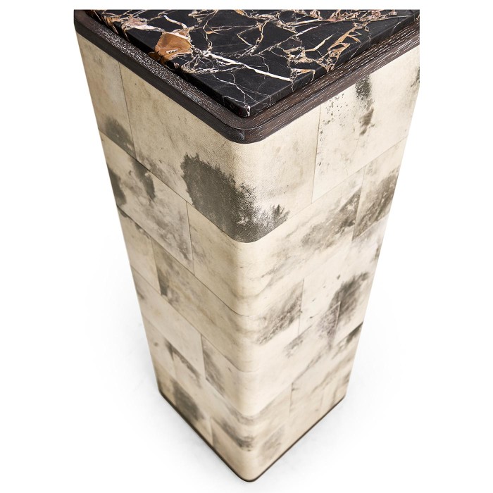 Truett High Pedestal Table Black And White