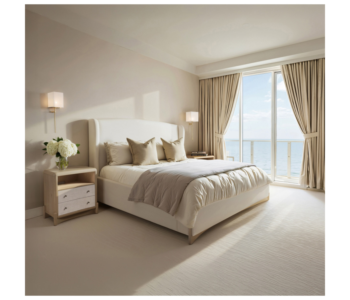 Keel Raffia Nightstand