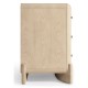 Keel Raffia Three Drawer Nightstand