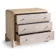 Keel Raffia Three Drawer Nightstand