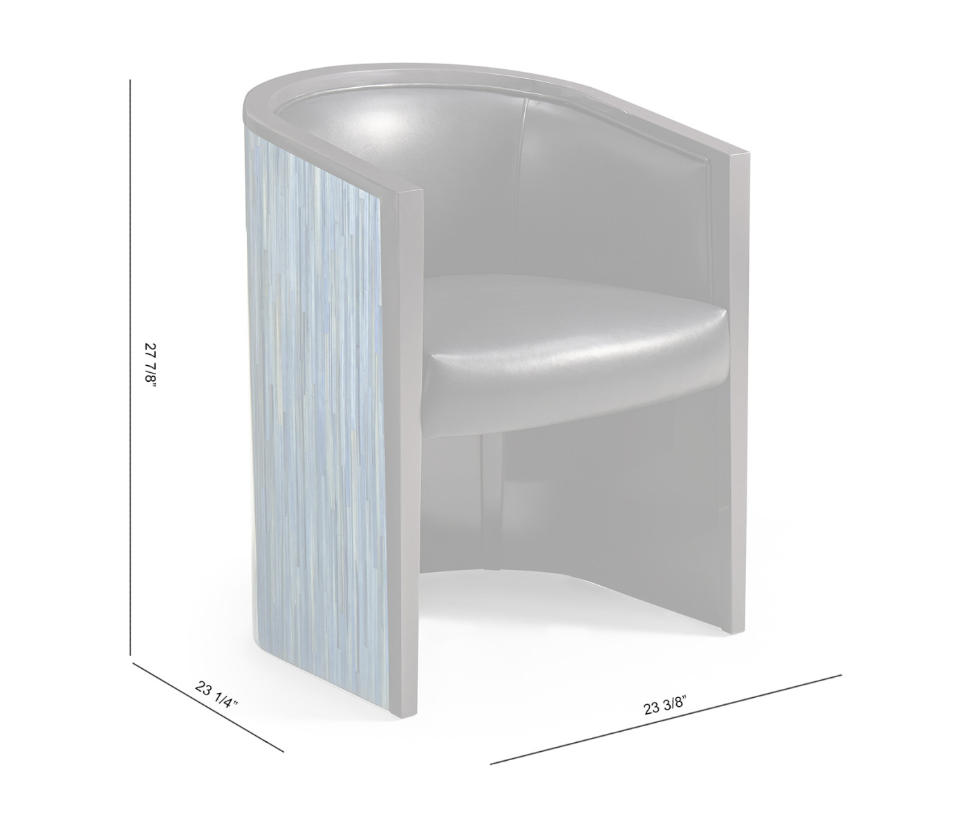 Sapphire Straw Barrel Chair