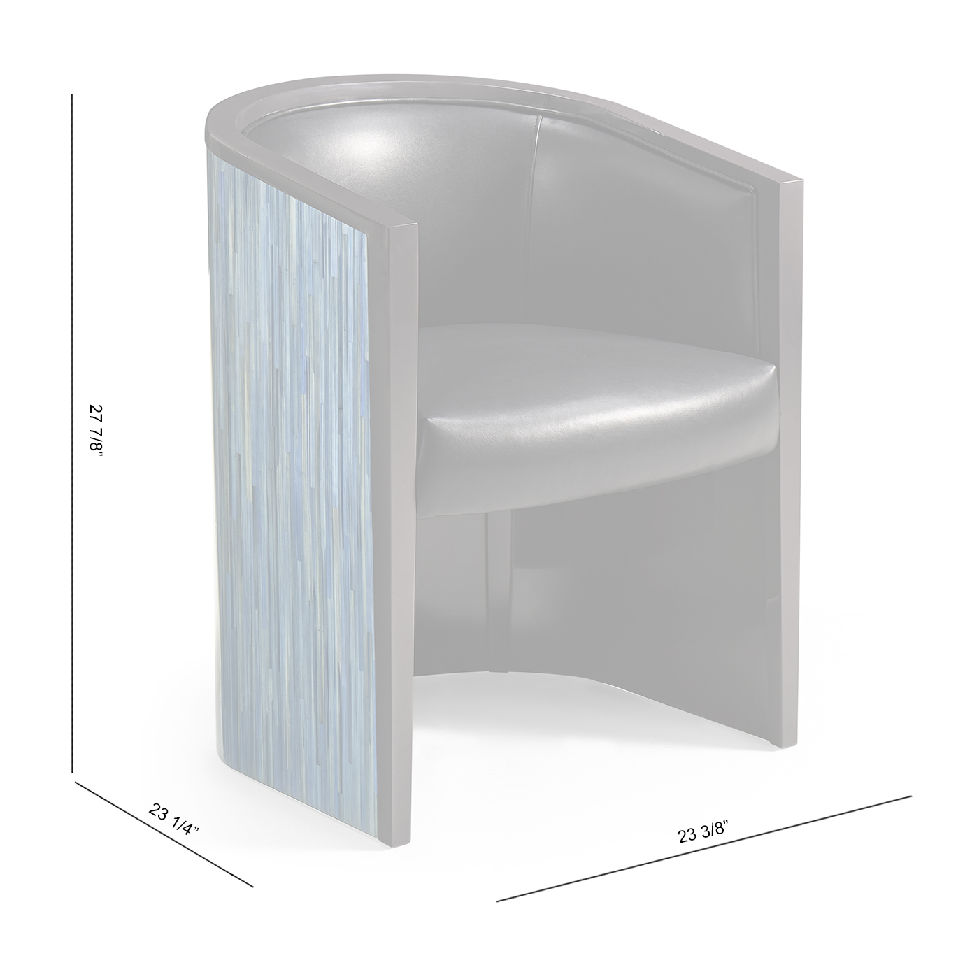 Sapphire Straw Barrel Chair