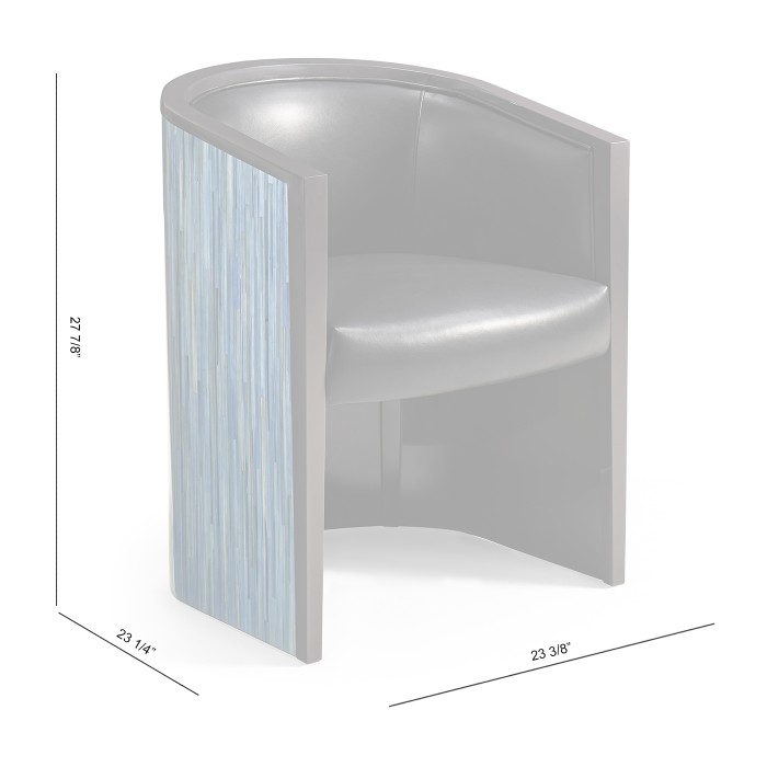 Sapphire Straw Barrel Chair