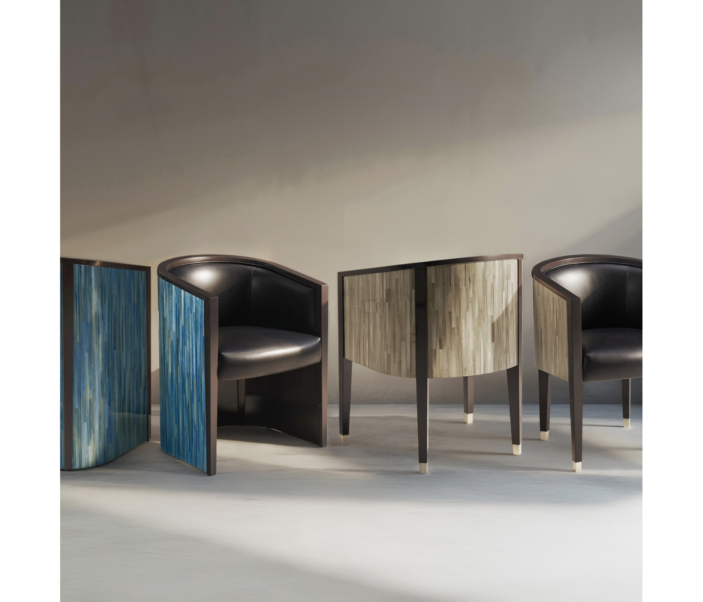 Sapphire Straw Barrel Chair