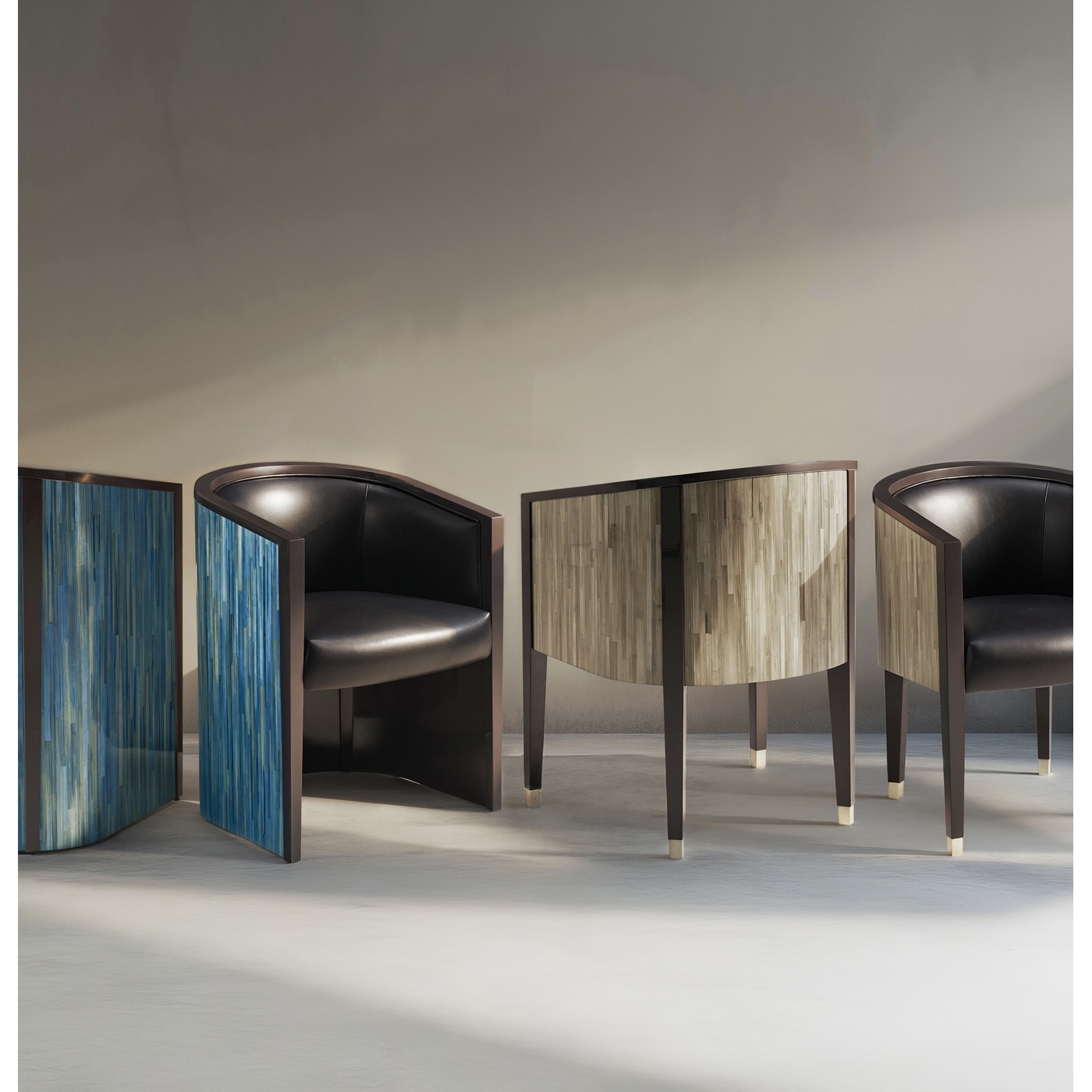 Sapphire Straw Barrel Chair