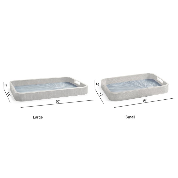 Sapphire Rectangular Tray – Set of 2