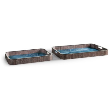 Sapphire Rectangular Tray – Set of 2