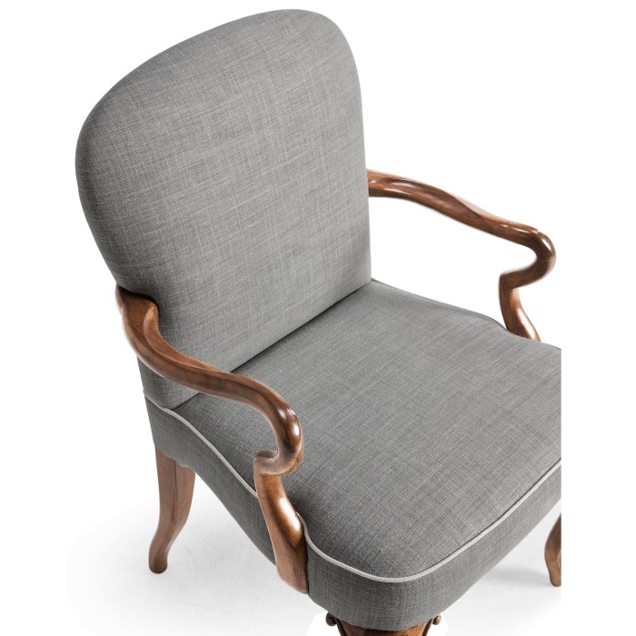 Gunby Grey Fruitwood Dining Arm Chair