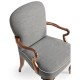 Gunby Grey Fruitwood Dining Arm Chair