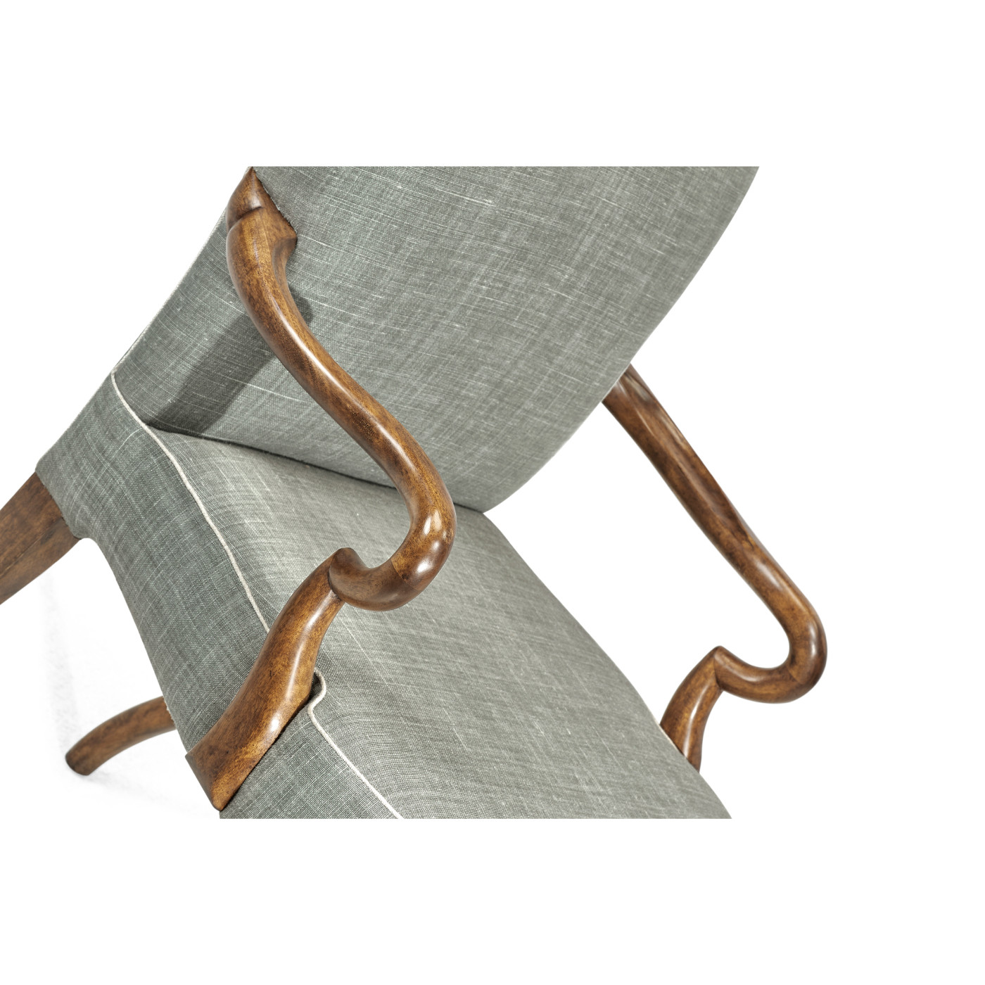 Gunby Grey Fruitwood Dining Arm Chair