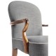 Gunby Grey Fruitwood Dining Arm Chair
