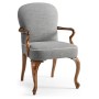 Gunby Grey Fruitwood Dining Arm Chair