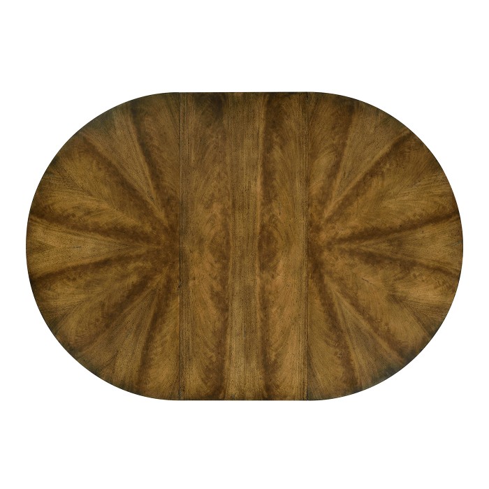 Longwood Round-to-Oval Mahogany Dining Table 54