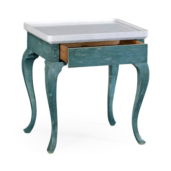 Hemsley table white marble